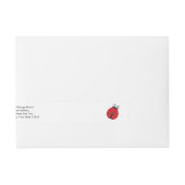 かわいいてんとう虫のスケッチ ラップアラウンド宛名ラベル (正面)