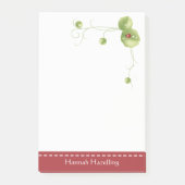 かわいいてんとう虫のパーソナライズなメモ帳 ポストイット (正面)