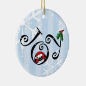 かわいいてんとう虫の喜びのオーナメント セラミックオーナメント (右)