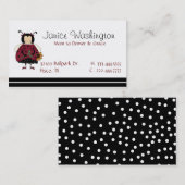 かわいいてんとう虫の女の子のお母さんカード コーリングカード (正面/裏面)