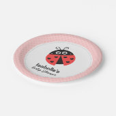 かわいいてんとう虫の女の子のベビーシャワーのパーティーの供給 ペーパープレート (アングル)