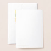 かわいいてんとう虫の金ゴールドホイル数誕生日 箔カード (裏面封筒付き)