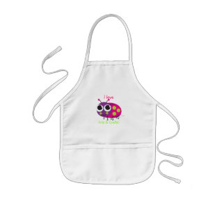 かわいいてんとう虫の"前向きな思考"の幼児のTシャツ 子供用エプロン