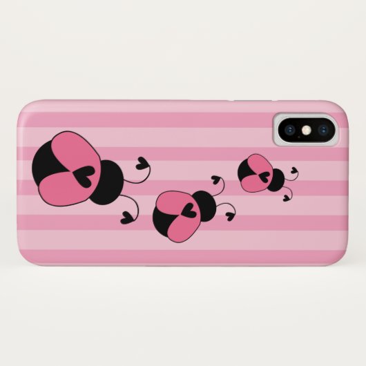 かわいいてんとう虫のiPhone 4/4s Case mateの堅い場合 Case-Mate iPhoneケース (裏面(横))