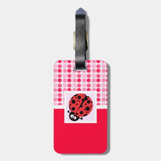 かわいいてんとう虫 ラゲッジタグ (裏面縦)