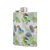 かわいいとり トゥカン鳥, Everybirdy パターン, 水彩画 フラスク (左)