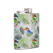 かわいいとり トゥカン鳥, Everybirdy パターン, 水彩画 フラスク (右)