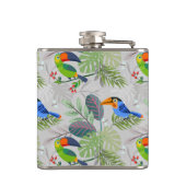 かわいいとり トゥカン鳥, Everybirdy パターン, 水彩画 フラスク (裏面)