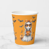 かわいいと妖艶なハロウィンLittle Girl紙コップ 紙コップ (裏面)