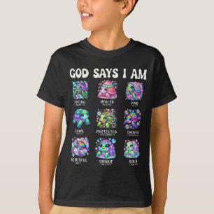 かわいいと言われるウミガメの聖書デザイン Tシャツ