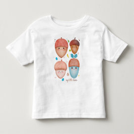 かわいいどんぐりのキャラクターTシャツ | 秋のこどもTシャツ トドラーTシャツ