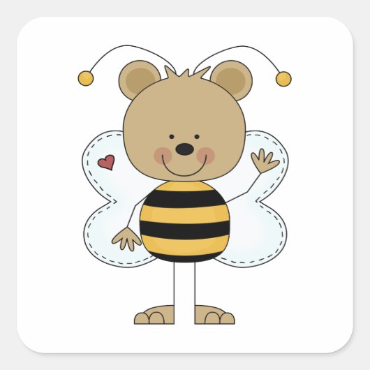 かわいいなびくのまわりに スクエアシール (正面)