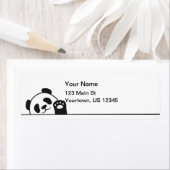 かわいいなびくパンダベア ラベル (インサイチュ)