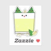 かわいいにゃんこティーヴィニールステッカー シール (シート)