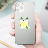 かわいいにゃんこティーヴィニールステッカー シール (スマートフォン)