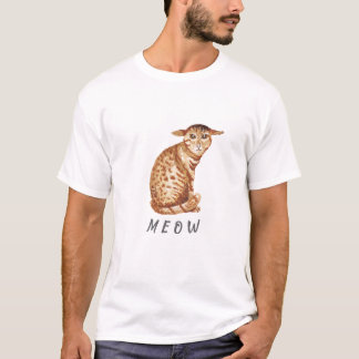 かわいいにゃんこ 水彩イラストTシャツ Tシャツ