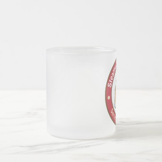 かわいいによってはパンの点心が蒸気を発しました フロストグラスマグカップ (中央)