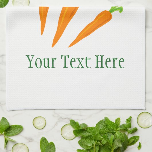 かわいいにんじんの野菜カスタムな台所タオルのギフト キッチンタオル (折り畳み)