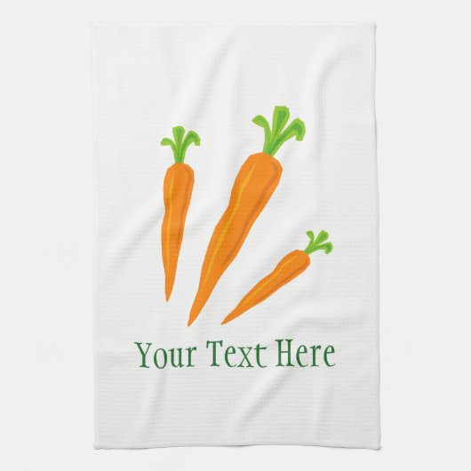 かわいいにんじんの野菜カスタムな台所タオルのギフト キッチンタオル (縦)