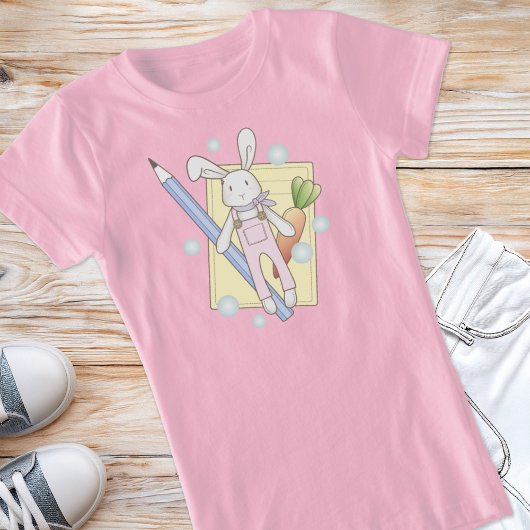 かわいいぬいぐるみうさぎキッズ Tシャツ