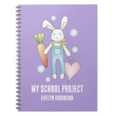 かわいいぬいぐるみうさぎ子供たち ノートブック (正面)