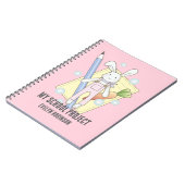 かわいいぬいぐるみうさぎ子供学校 ノートブック (左側)