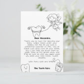 かわいいぬりえの歯の妖精　歯を集めて サンキューカード (スタンド正面)