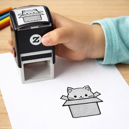 かわいいねこちゃんのスタンプ セルフインキングスタンプ