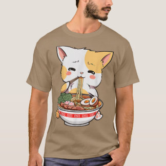 かわいいねこラーメン可愛いラーメン猫日本の麺G Tシャツ