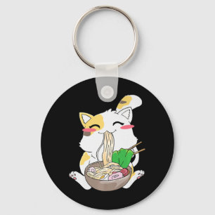 かわいいねこラーメン日本のANIME FOOD GIFT BOY GIRL キーホルダー