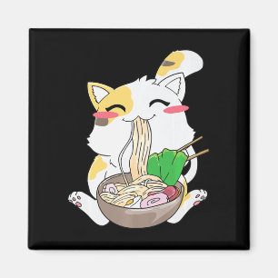 かわいいねこラーメン日本のANIME FOOD GIFT BOY GIRL マグネット
