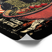 かわいいねこラーメン麺おもしろいア日本のニメマンガ ポスター (角)