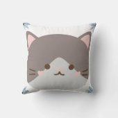 かわいいねこ顔 クッション (裏面)