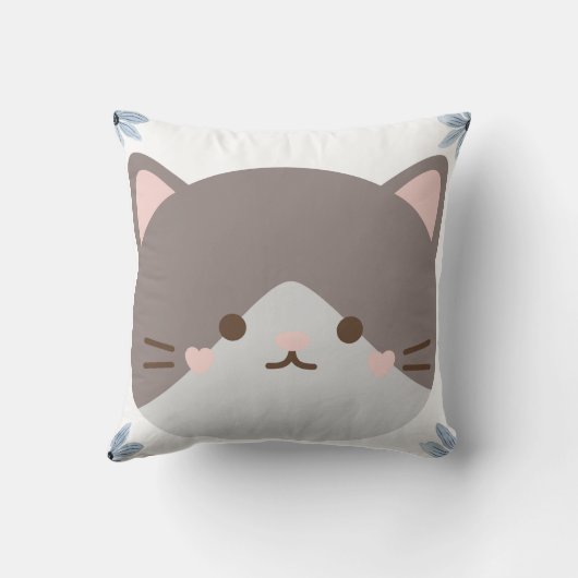 かわいいねこ顔 クッション (裏面)