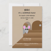 かわいいねずみのテーマ 招待状 (正面)