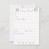 かわいいねずみの実の雪景色野生動物のクリスマス 招待状 (裏面)