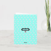 かわいいねずみの誕生日カード（ターコイズ） カード (裏面)