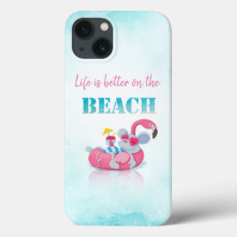 かわいいねずみ おしゃれビーチ iPhone 13ケース