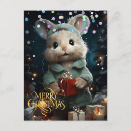 かわいいねずみ。おめでとう。 ポストカード