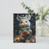 かわいいねずみ。おめでとう。 ポストカード (スタンド正面)