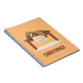 かわいいねむい勉強するナマケモノの名前付き ノートブック (右側)