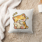 かわいいねむねむ猫のクッション クッション (ブランケット)