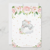 かわいいねむねむ象のバーチャルベイビーシャワー by Mail 招待状 (裏面)