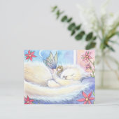 かわいいねる猫と妖精のポストカード ポストカード (スタンド正面)