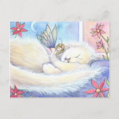 かわいいねる猫と妖精のポストカード ポストカード (正面)