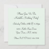 かわいいのいちごのバースデーパーティ招待状 招待状 (裏面)