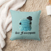 かわいいのかわいいかぎ針編みのAmigurumiのタコのシルクハットの青 クッション (ブランケット)