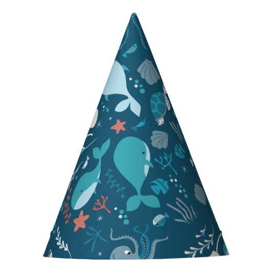 かわいいのかわいいシロクジラと海の生活。 パーティーハット (正面)