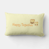 かわいいのかわいいトーストのカップル ランバークッション (裏面)