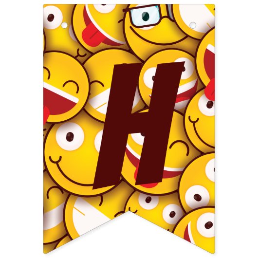 かわいいのかわいい絵文字絵文字誕生日。 バンティングフラッグ (第2の旗)